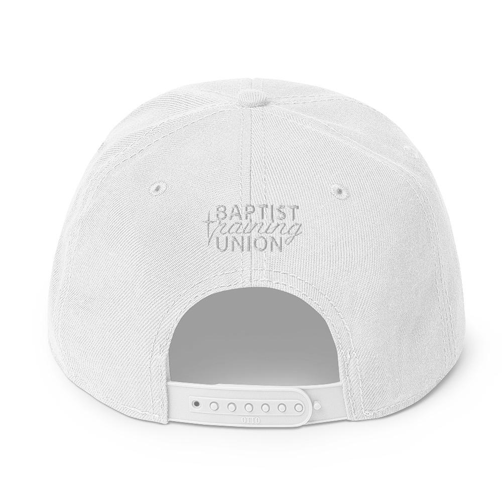 Baptist Training Union Mercy White Snapback Hat Cap